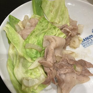 レタスと豚肉の塩炒め